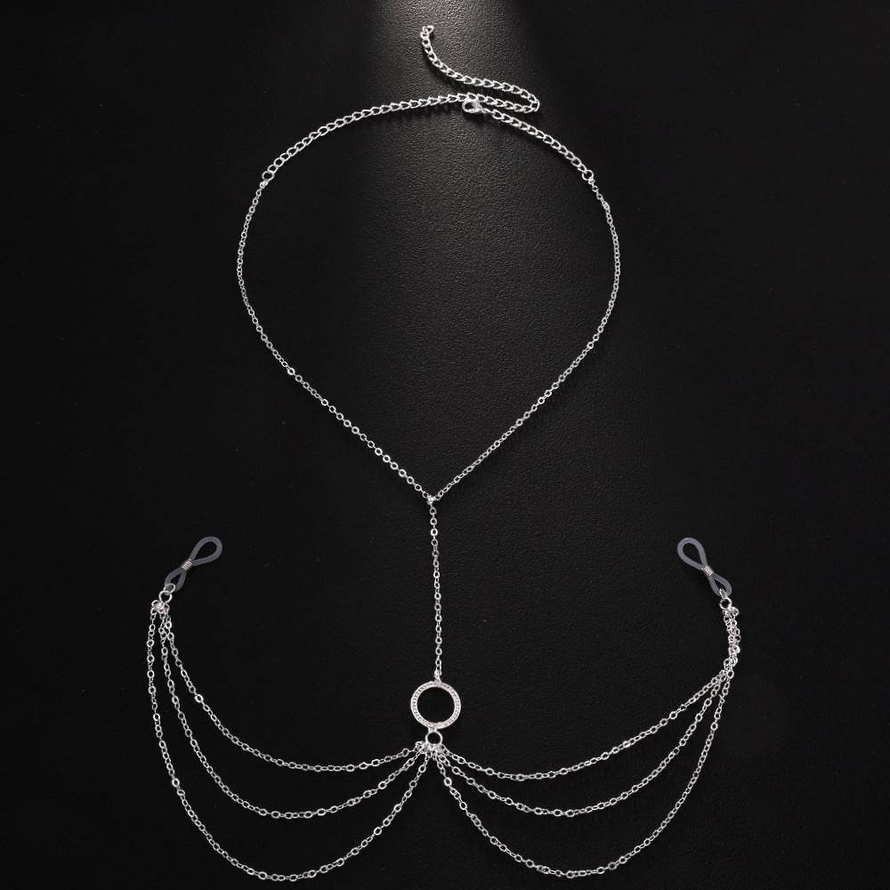 Sexy Diamond Nipple Chain Necklace - Glamorous Body Jewelry for Women - Buy Center