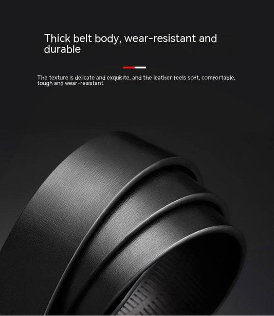 Men's Automatic Buckle Belt - Trendy Two-Layer Cowhide for Casual Style - Buy Center