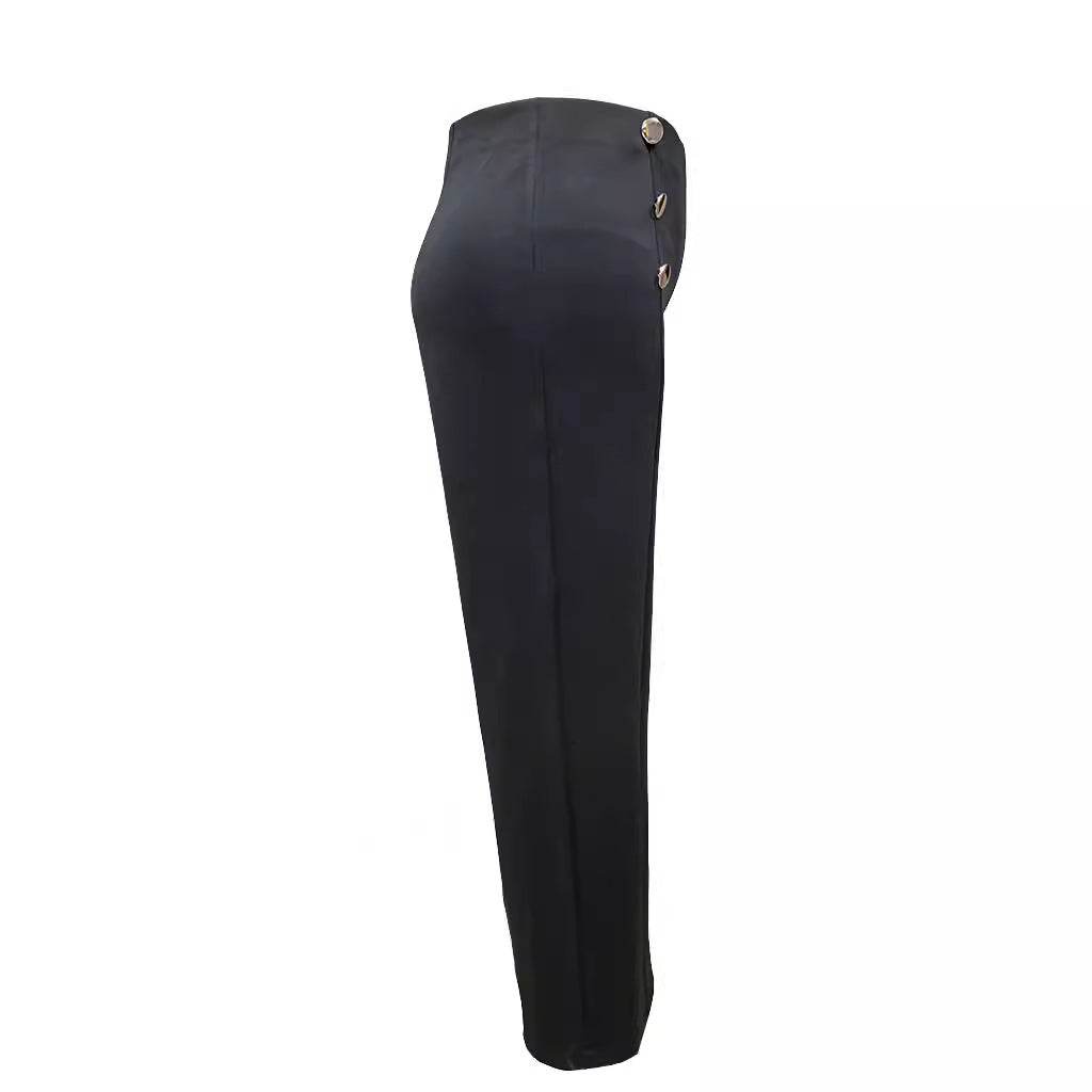 Plus Size Women's Casual Straight-Leg Trousers - High Waist, XL-4XL - Buy Center