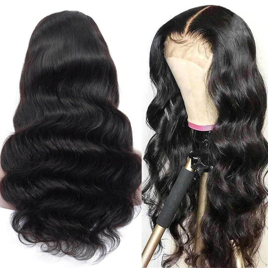 Natural Black Real Hair Lace Wig - Soft, Medium Length, Versatile Styles - Buy Center