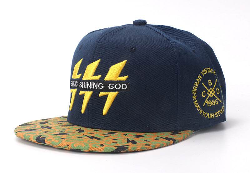 Buycenter Embroidered Lightning Visor Cap - Unisex Hip Hop Style - Buy Center