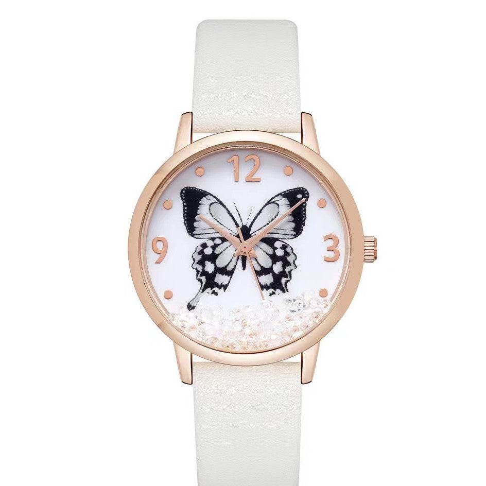 Women's Rhinestone Butterfly Quartz Watch – Stylish Casual Dress Timepiece - Buy Center