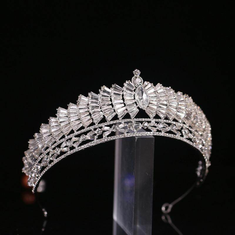 Elegant Japanese Korean Wedding Crown - Rhinestone Alloy Hair Jewelry - Buy Center