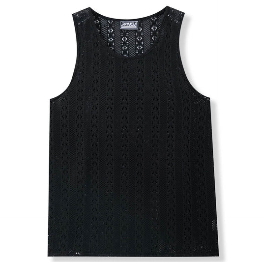 Casual Beach Style Round Neck Vest - Loose Fit in Khaki, White, Black - Buy Center