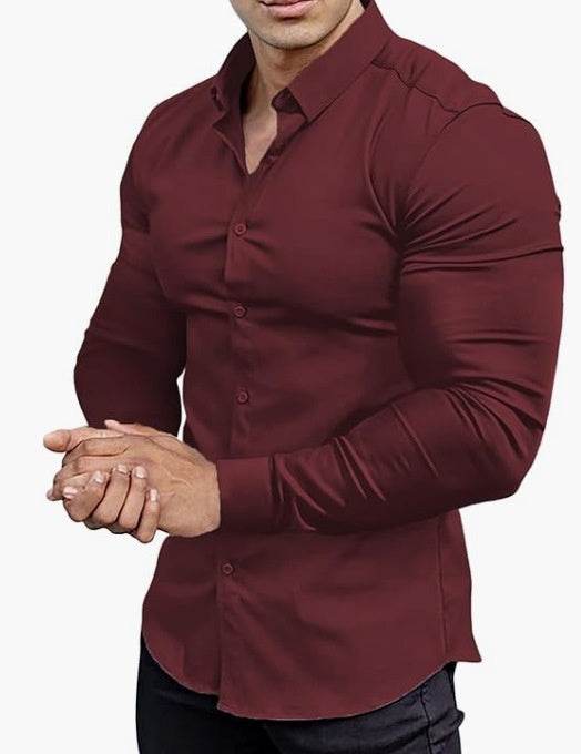 Men's Non-Ironing Casual Shirt - Anti-Wrinkle, Four-Sided Stretch Fabric - Buy Center