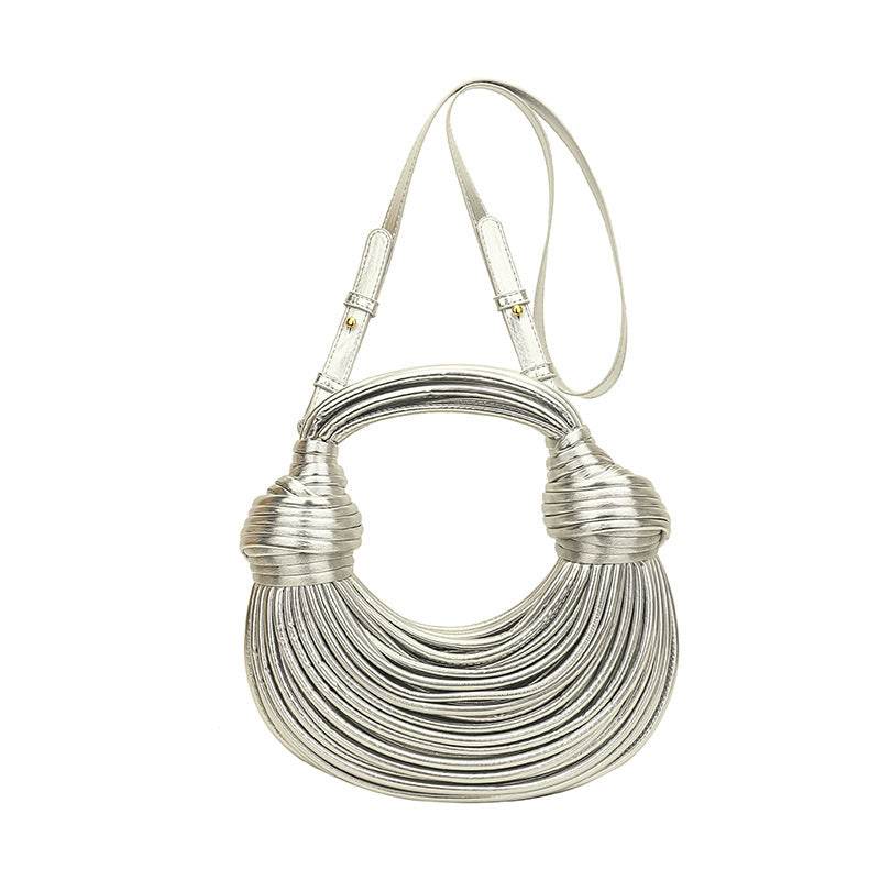 Instafamous Shiny Metal Noodles Underarm Bag - Trendy Evening Accessory 2025 - Buy Center
