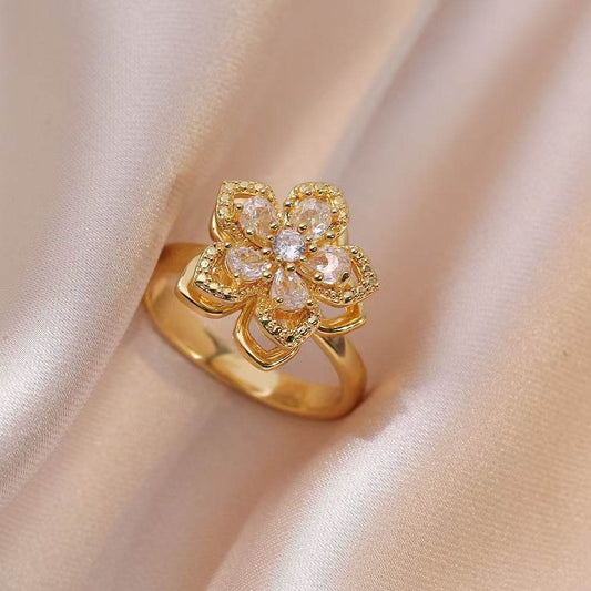Buy Center Fully Jeweled Loving Heart Ring - Unique Temperamental Style - Buy Center