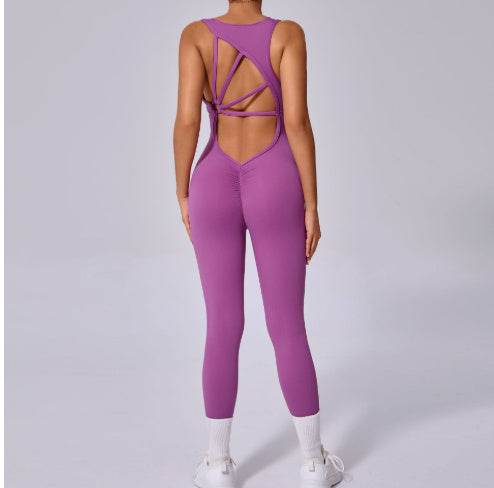 Buycenter Women's One-Piece Sleeveless Yoga Jumpsuit - Comfortable & Stylish - Buy Center