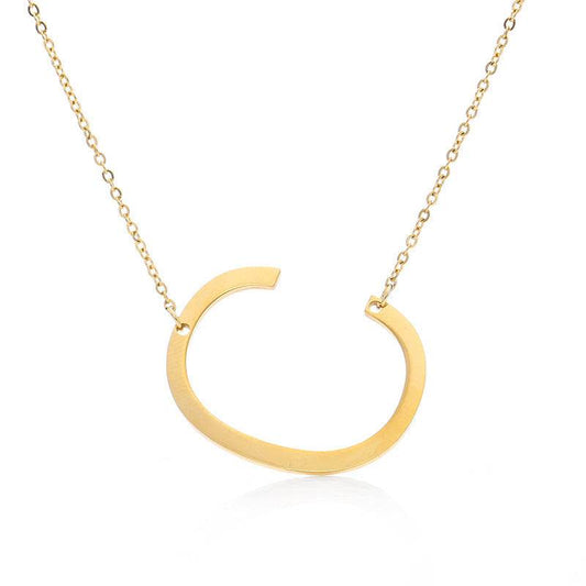 Fabulous Rose Gold Initial Letter Pendant Necklace - Premium K-Gold Design - Buy Center