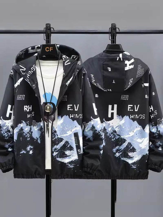 Buycenter Hooded Casual Men's Jacket - Trendy Striped Design in 2025 - Buy Center