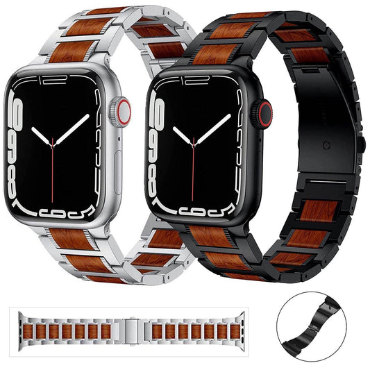 Creative Stainless Steel Sandalwood Watch Strap - Trendy & Versatile Fit - Buy Center