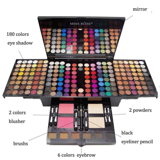 180 Color Eyeshadow Blush Set - Elegant Piano-Shaped Makeup Palette - Buy Center