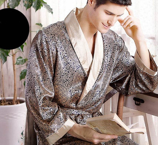 Men's Silk Nightgown - Premium Comfortable Sleepwear for Summer Leisure - Buy Center
