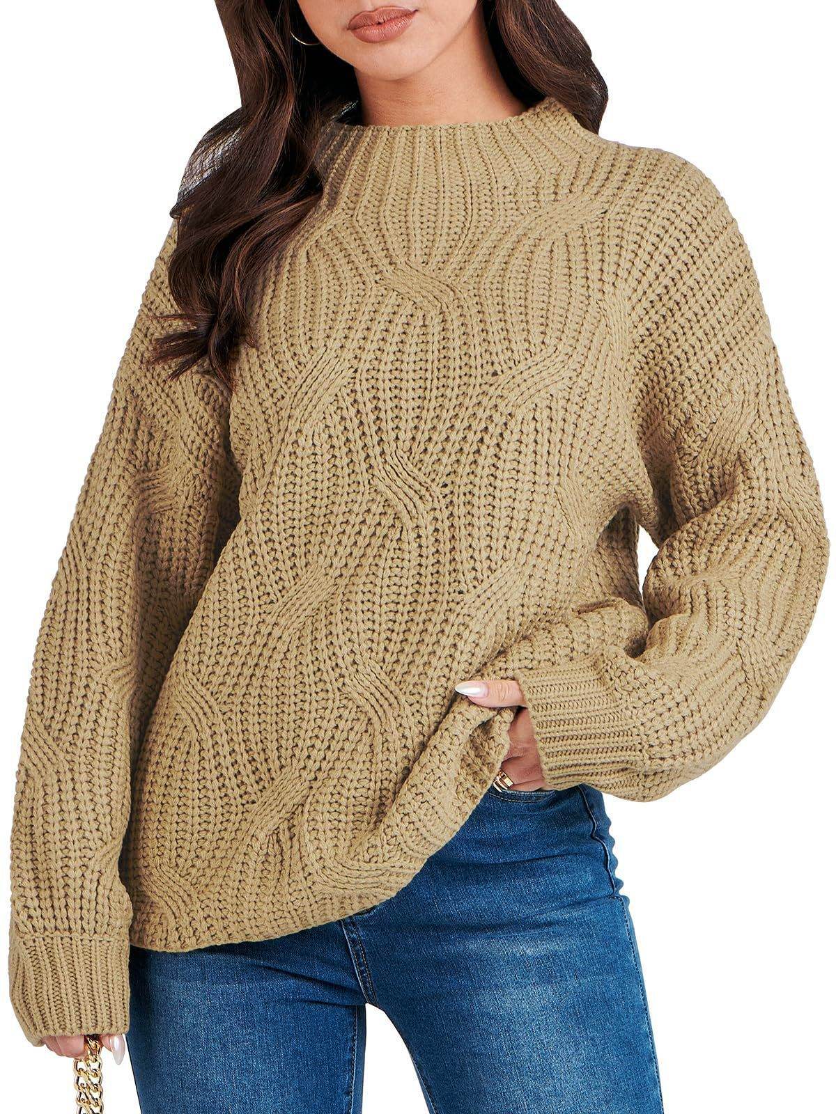 Buycenter Drop Shoulder Pullover Sweater - Striped, Loose Fit for Women - Buy Center