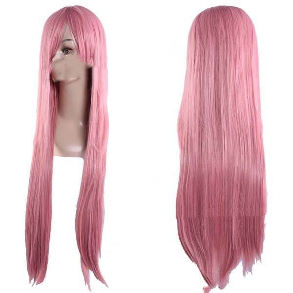 Long Straight Anime Wig - 80cm Human Hair, Heat-Resistant, Stylish Look - Buy Center