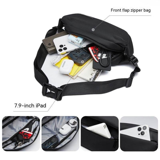 Men's Functional Messenger Bag - Trendy One-Shoulder Style for Urban Adventures - Buy Center