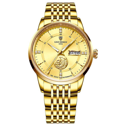 Buy Center Men's Mechanical Watch - Waterproof, Double Calendar, Luminous Design - Buy Center