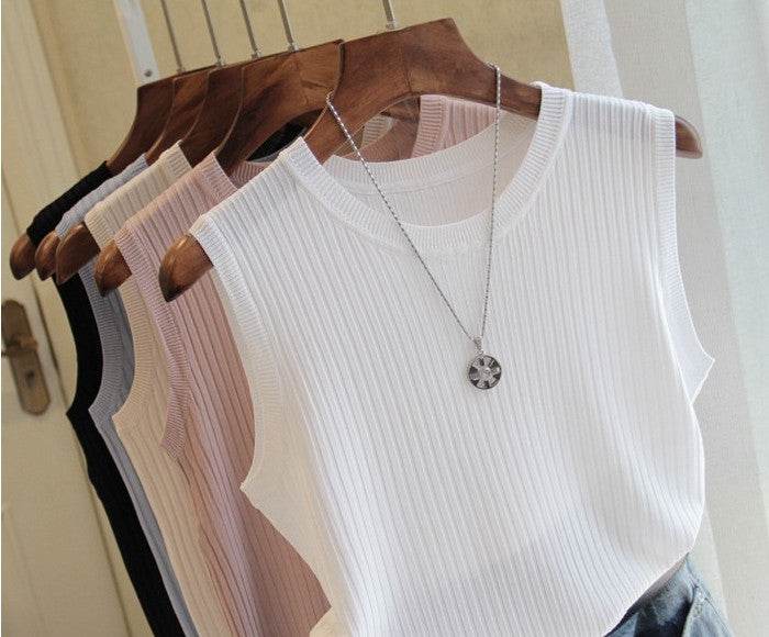 Buycenter Women's Wide Shoulder Strap Sleeveless Tops - Summer Casual Style - Buy Center