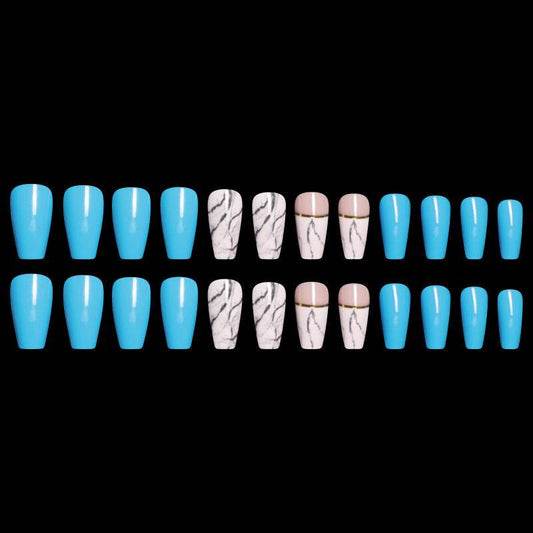 Ballet Coffin Fake Nails Set - 24 Premium ABS Acrylic Tips for Stylish Nails - Buy Center