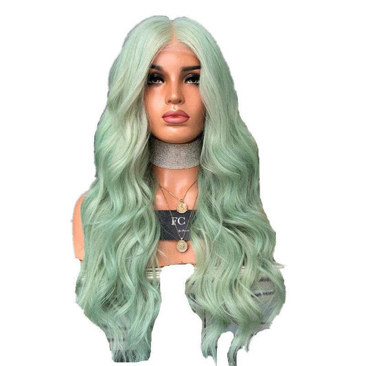Green Mid-Length Curly Synthetic Wig - Stylish & Lightweight for Women - Buy Center