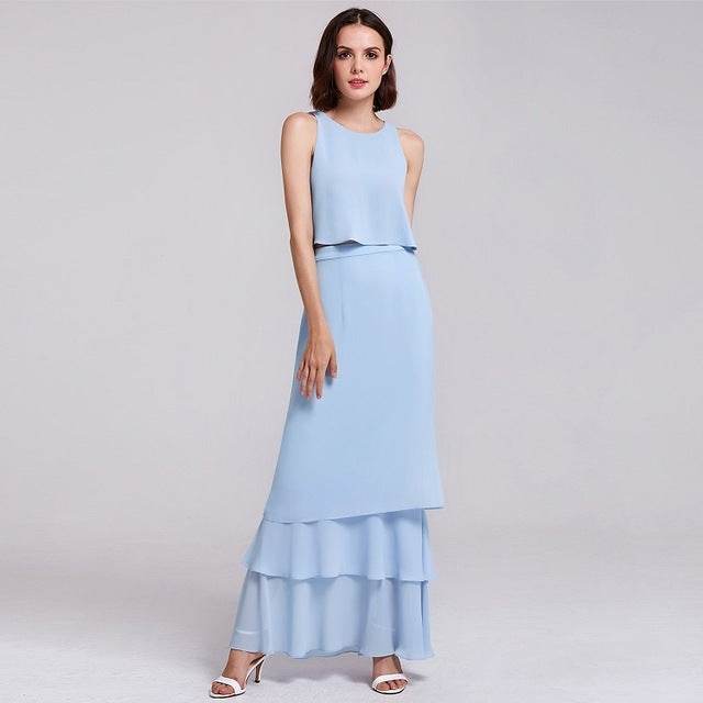 Buycenter Chiffon Bridesmaid Dress - Elegant Evening Wear for Weddings - Buy Center