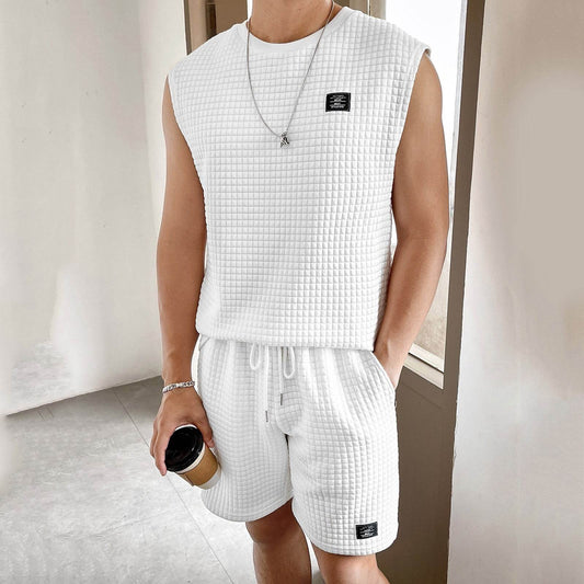 Buycenter Men's Sport Suit Set - Sleeveless Tank Top & Shorts Combo - Buy Center