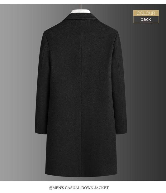 Winter Woolen Men's Slim Trench Coat - Thick Warm Casual Jacket 2025 - Buy Center