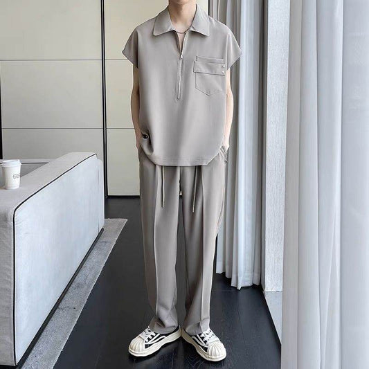 Casual Sleeveless Striped Shirt for Summer - Trendy Korean Style Top - Buy Center