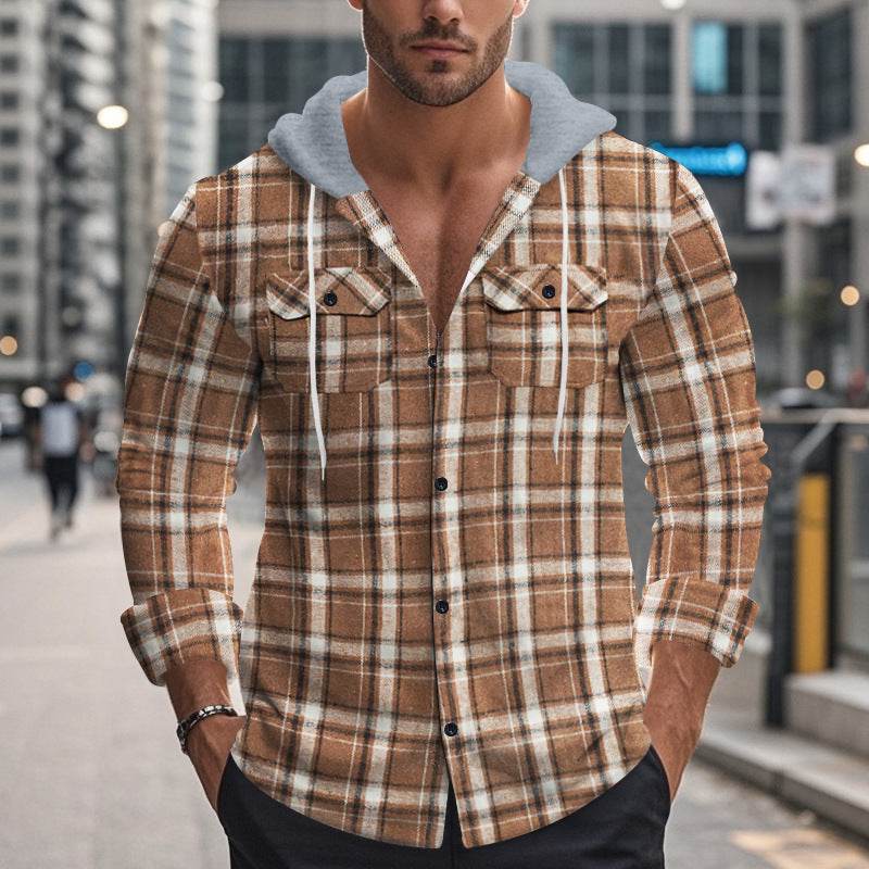 Buycenter Men's Plaid Shirt - Retro Fashion for Autumn & Winter 2025 - Buy Center