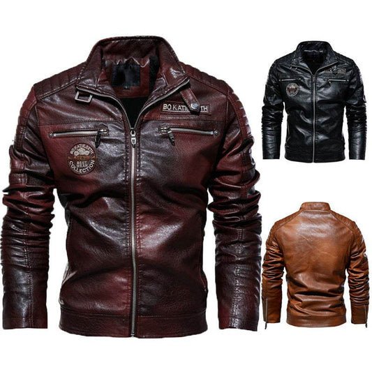 Modern Hardman Plush Leather Motorcycle Jacket - Trendy & Stylish 2025 - Buy Center