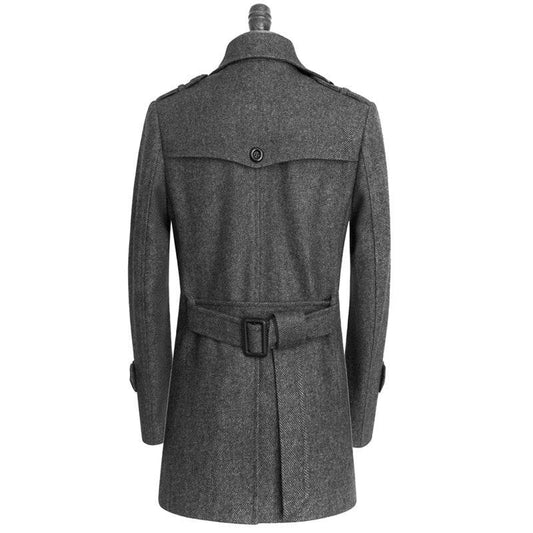 Buycenter Plus Size Wool Cashmere Coat - Stylish Autumn/Winter Trench - Buy Center