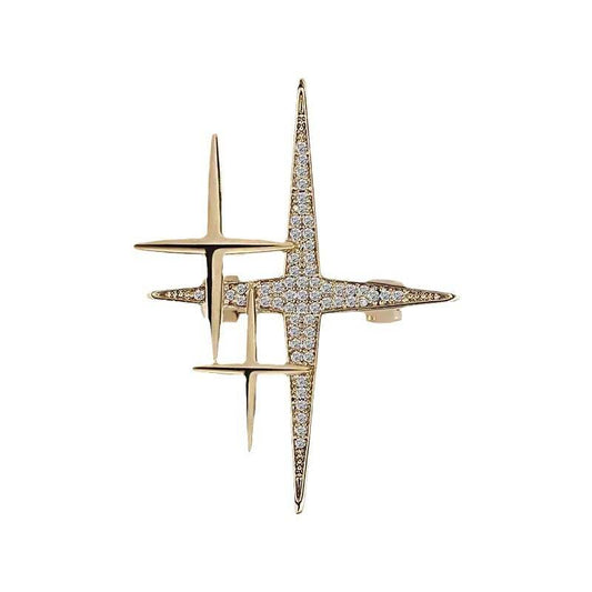 Buycenter XINGX Personalized Brooch - Creative Star Design in Gold & Silver - Buy Center