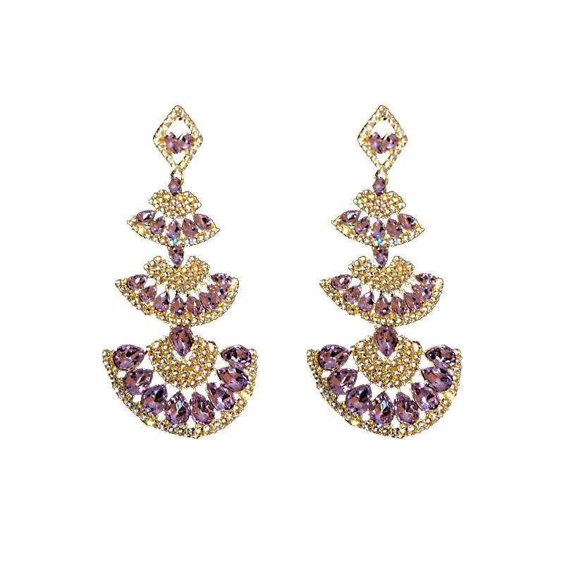 Buy Center 925 Silver Diamond Fan Earrings - Ethnic Style Fashion Design - Buy Center