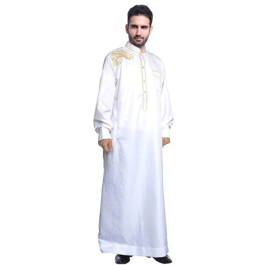 Stylish Arab Men's Robe - Comfortable Polyester Fabric for Any Occasion - Buy Center