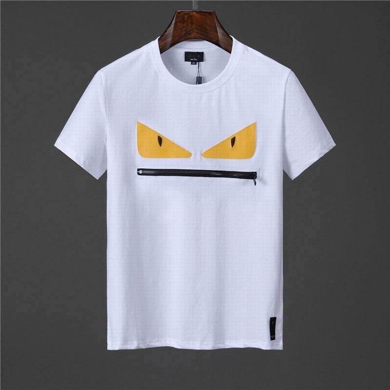 Buycenter Couple Short-Sleeved T-Shirt - Cotton Geometric Design - Buy Center