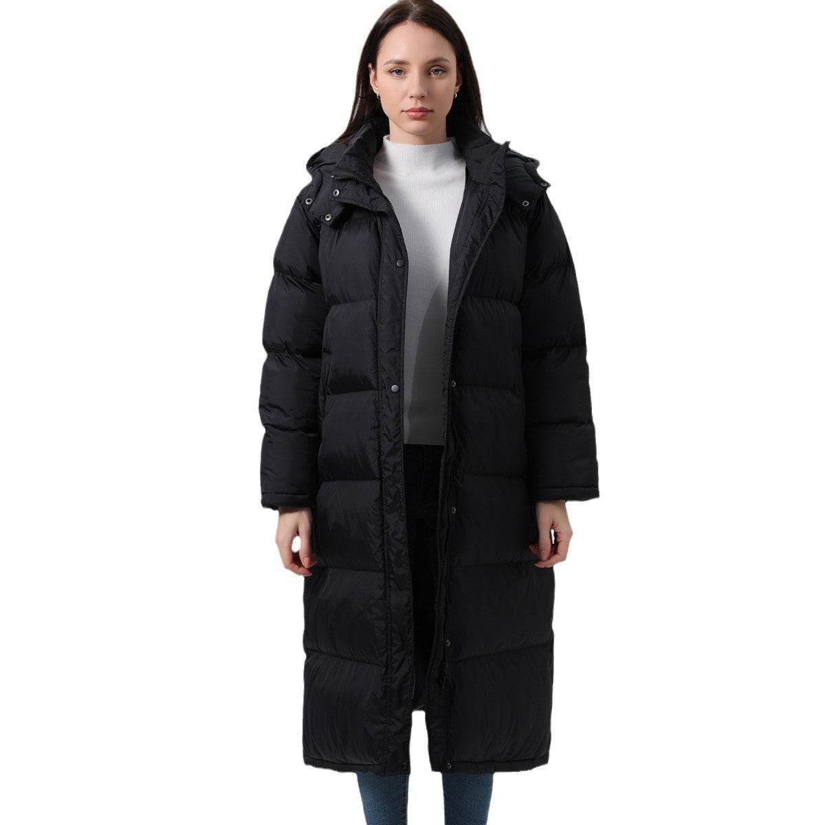 Women's Quilted Plaid Hooded Coat - Cotton-Padded, Slim Fit Style - Buy Center