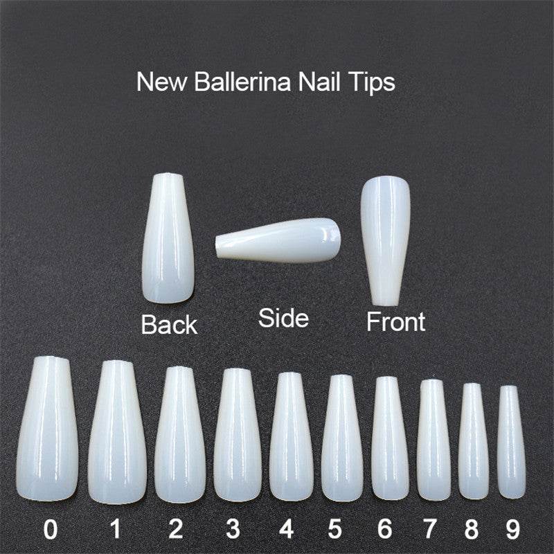 500 Transparent Ballet Fake Nails - High-Quality Acrylic for Nail Art - Buy Center