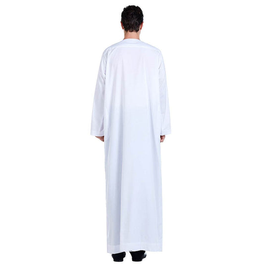 Elegant Middle Eastern Men's Robe - Cotton Blend with Stylish Embroidery - Buy Center