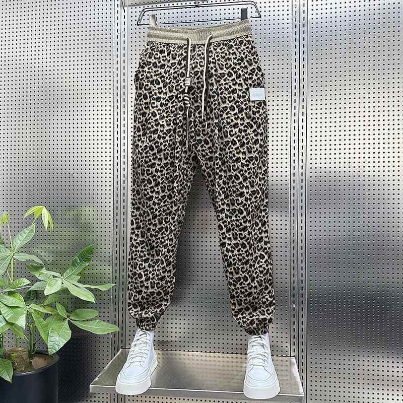 Men's Loose Leopard Print Trousers - Casual Harem Pants for All-day Comfort - Buy Center