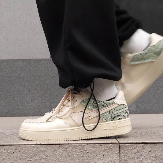 Stylish All-Match College Cashew Flower Shoes - Trendy Vulcanized Comfort - Buy Center