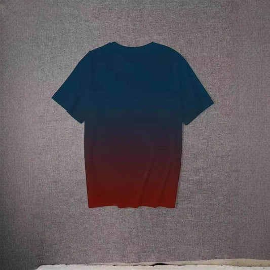 Buycenter 3D Printed Gradient Color Slogan T-Shirt for Men - Summer Style - Buy Center