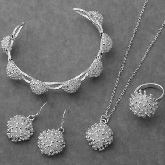 Elegant Firework Jewelry Set - Necklace, Ring, Earrings & Bracelet - Buy Center