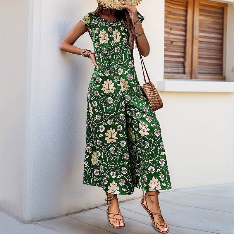 Buycenter Wide Leg Jumpsuit - Elegant Printed Romper for Stylish Looks - Buy Center