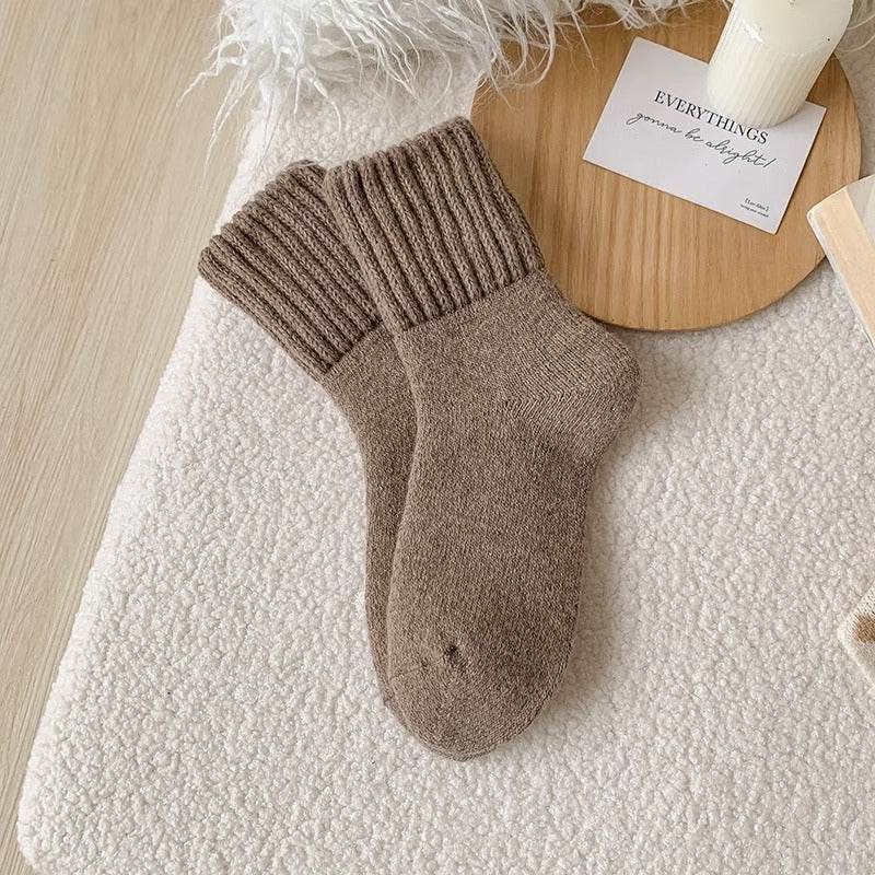 Women's Thick Fluffy Loop Socks - Cozy Black, Beige, Khaki Styles - Buy Center