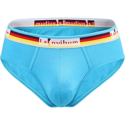 Rainbow Rubber Band Cotton Briefs - Stylish Mid Waist, Solid Colors - Buy Center