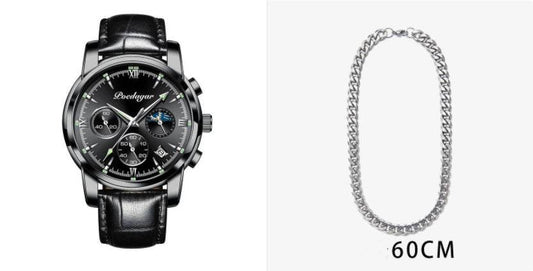 Multifunctional Men's Waterproof Watch - Luminous Quartz Style from Buycenter - Buy Center