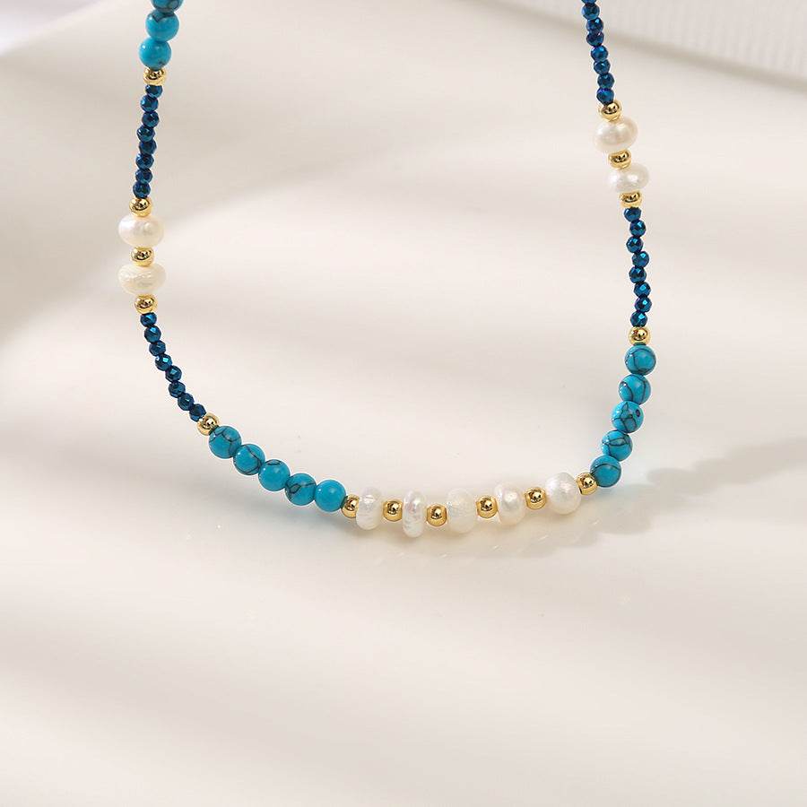 Turquoise Baroque Pearl Bracelet - Hand-Woven Freshwater Jewelry for Women - Buy Center