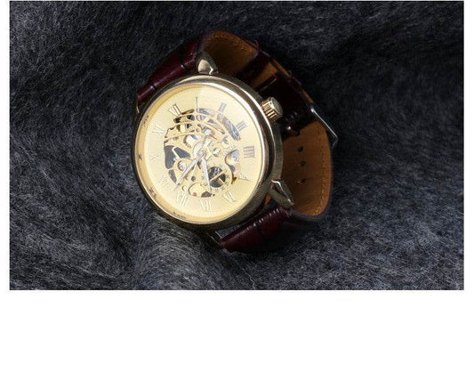 Buy Center Hollow Mechanical Watch - Luminous Display & Waterproof Design - Buy Center