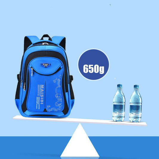 Lightweight Waterproof Schoolbag for Boys - Durable Nylon, Grades 1-6 - Buy Center