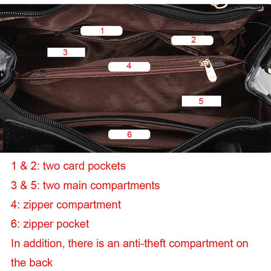 Buycenter Stylish Women's Handbag - Flower Pattern Crossbody Tote Bag - Buy Center